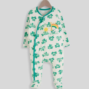 Clover Print Baby Sleepsuit Romper