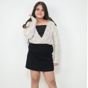 Sequin Bolero Jacket with a Mini Skirt Set