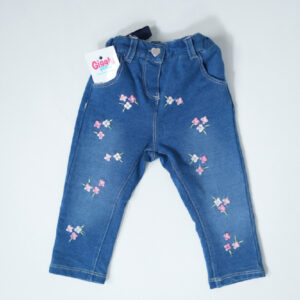 Girls Floral Denim Jeans