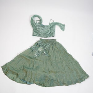 Girls Grey Party Dress with Matching Scarf