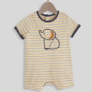 Round Neck Printed Baby Romper