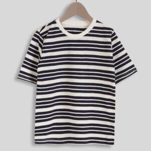 Boys Striped Round Neck T-shirt