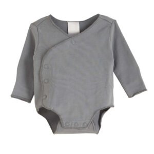 Grey Wrap-Style Romper