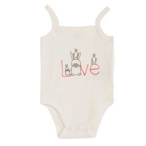 Bunny Spaghetti-Strap Baby Romper