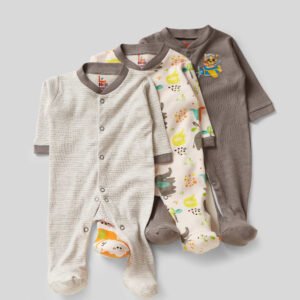 Colorful Elephant Printed Baby Romper