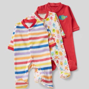 Fish and Stripes Printed Baby Romper