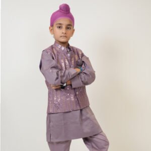 Embroidered Nehru Jacket with Kurta Pajama