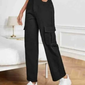 Girl Straight Fit Mid Rise Black