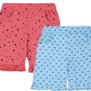 Kids' Star & Anchor Print Bottom Shorts