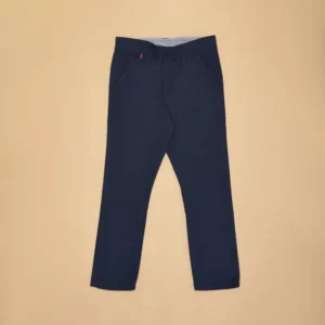 Dark Blue Cotton Blend Trouser