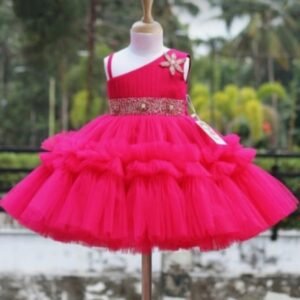 Pink Fiesta One-Shoulder Dress