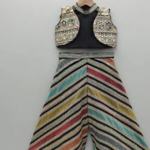 Rainbow Chevron Palazzos Set