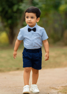 Royal Blue Co-ord Set With Bow