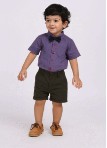 Purple Color Co-ord Set With Bow