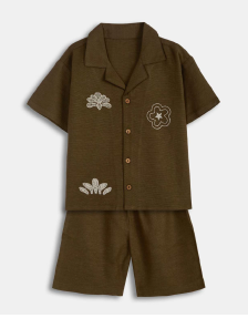 Brown Printed Co-ord Set