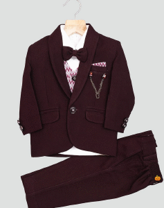 3 Piece Suit With Bow