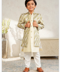 Ivory Embroidered Sherwani