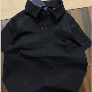 Half Sleeve Black Cotton Shirt