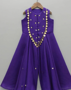 Purple & Golden Ethnic Wear